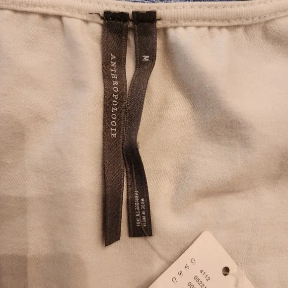 Anthropologie Sleeveless Ruched Ruffled Tee M‎ Coquette Western Coastal Cowgirl - Picture 5 of 14